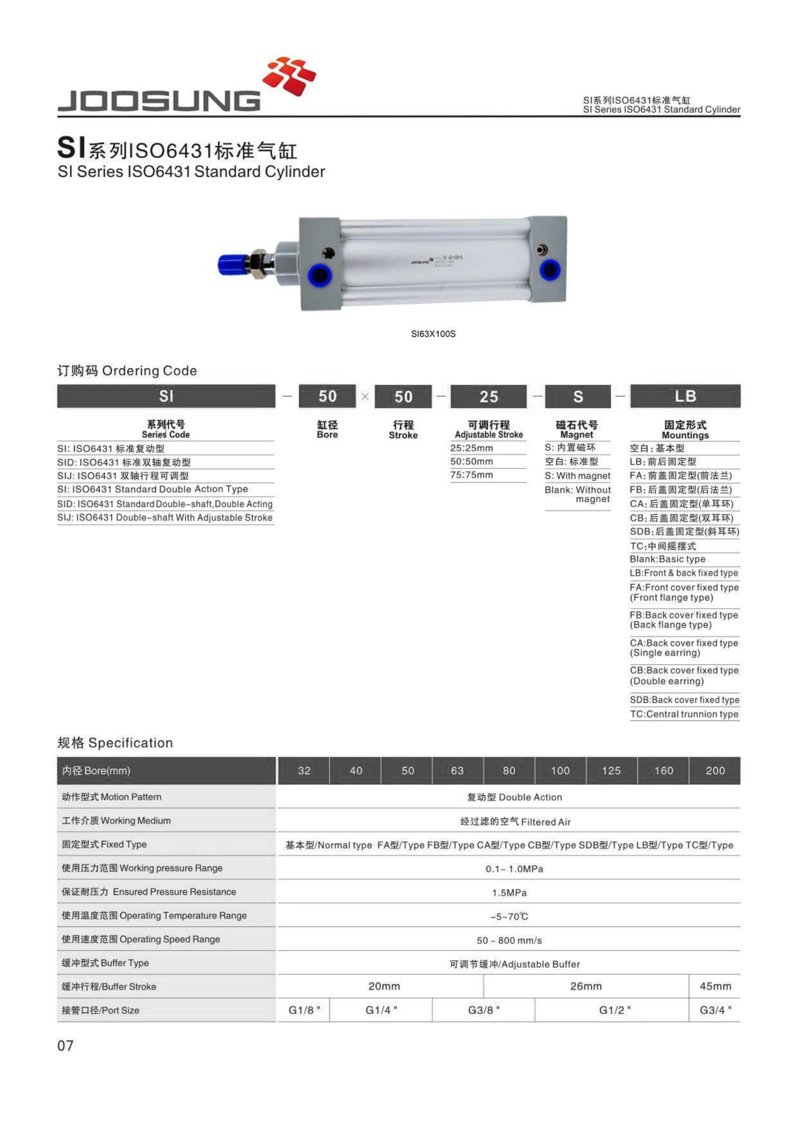 si pneumatic cylinder pdf